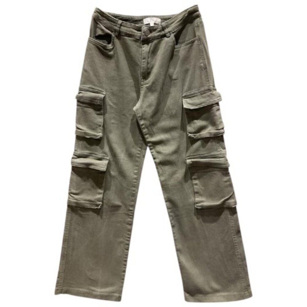 Klesis army green mid waist cargo pants size S